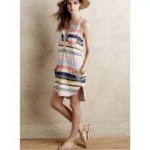 Anthropologie Odell’s Mixed Stripe Tunic Dress Size 10